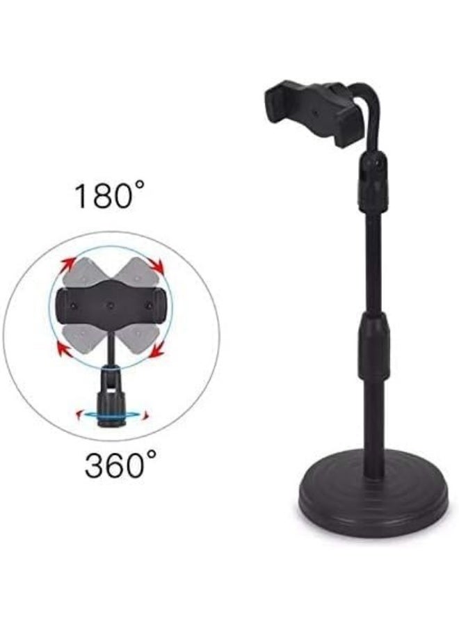 حامل هاتف محمول للبث المباشر، فيديو/تصوير يوتيوب، حامل هاتف ذكي بزاوية قابلة للتعديل، حامل هاتف ذكي مرن حامل هاتف عالمي للمكتب والمطبخ - Image 3